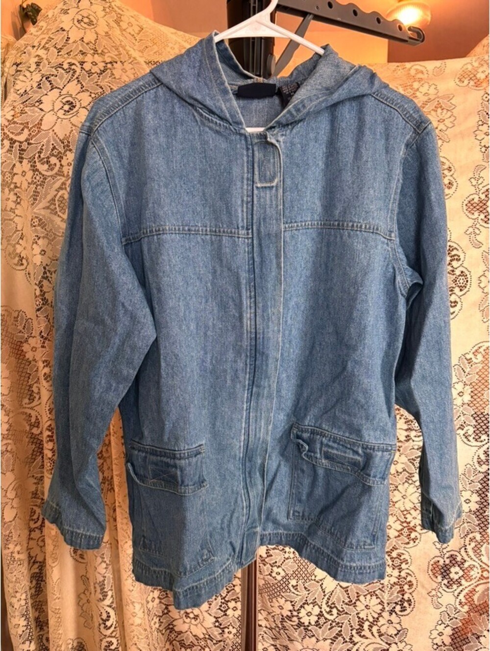 Vintage Bill Blass Hooded Denim Jacket